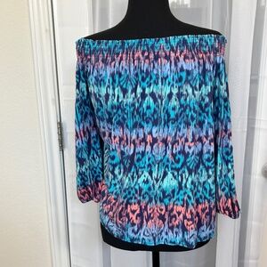 Tori Richard - Patterned Off the Shoulder Blouse